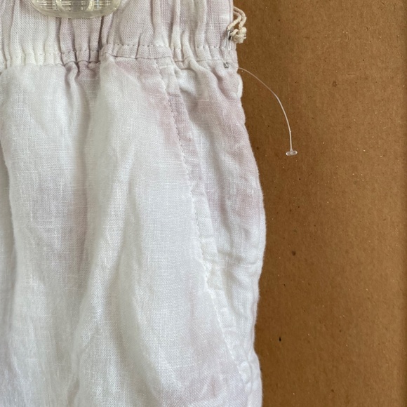 C & C California Linen Wide Leg Cropped Pants Size Large - Picture 3 of 8